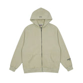 Fear Of God Essentials Pale Sage Sleeve Logo Micro Fleece Lined Zip Up Raglan Hoodie Jacket