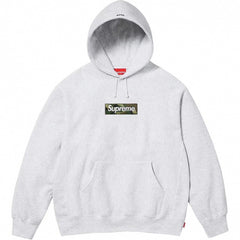 Supreme Camo Box Logo Pullover Hoodie Heather Grey