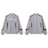 Cross border SUPREME collaboration Ducati racing jacket with zipper and cardigan, jacket with leg binding and casual pants set for men (2)