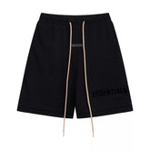 FOG double line ESSENTIALS new American looped silicone letter shorts for men and women loose casual five quarter pants