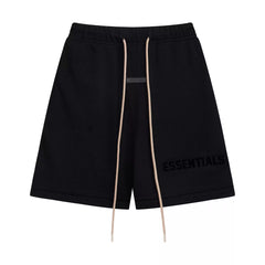 FOG double line ESSENTIALS new American looped silicone letter shorts for men and women loose casual five quarter pants