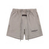 ESSENTIALS FEAR OF GOD New Product Classic Versatile Black Plush Small Label Casual Shorts Beach Pants