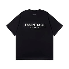 FOG Hip Hop Loose ESSENTIALS High Street Trendy Brand Adhesive Short Sleeve Summer American Men's Pure Cotton Couple T-shirt (3)