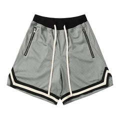 Fear Of God Essentials Graphic T-Shirt & Shorts Set – Grey Contrast Streetwear Two Piece Outfit