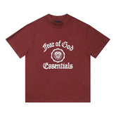 Fear of God Essentials Vintage Crest Graphic Mock Neck Short Sleeve T-Shirt