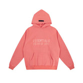 Fear of God Essentials Tonal Front Logo Pullover Hoodie Coral Pink