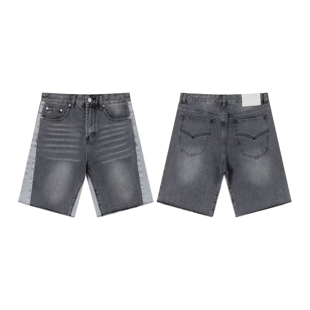 GALLERY DEPT GREY PANELED DENIM JORT SHORTS