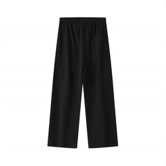 ESSENTIALS Black Double‑Side Graphic Print Wide‑Leg Sweatpants