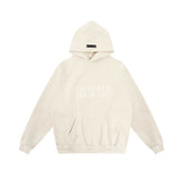 Fear of God Essentials Tonal Front Logo Pullover Hoodie Cream