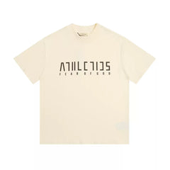 Fear of God Essentials Athletics Distorted Letter Mock Neck Loose Short Sleeve T-Shirt