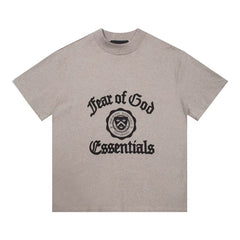 Fear of God Essentials Vintage Crest Graphic Mock Neck Short Sleeve T-Shirt