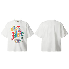 GALLERY DEPT Fashion High Street Retro VTG Washed Vintage Printed Loose Heavy Cotton Short sleeved T-shirt for Men (2)
