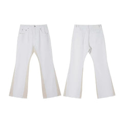 Gallery Dept White Beige‑Splice Flare Jeans