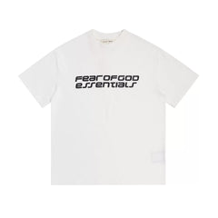 Fear of God Essentials Front Linear Logo Letter Loose Crew Neck Short Sleeve T-Shirt