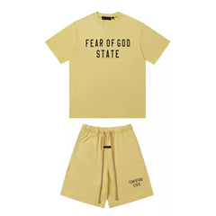 Fear Of God Essentials State Printed Short Sleeve Tracksuit