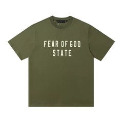 FOG ESSENTIALS Double Line Sports and Leisure Set, Advanced Loose Round Neck Short sleeved T-shirt, Pure Cotton Shorts, Trendy (3)