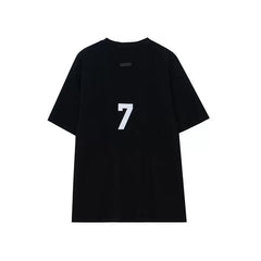 FEAR OF GOD Main Line ABC Letter Plush Cotton T-shirt FOG Summer High Street Loose Men and Women Couple Short Sleeves