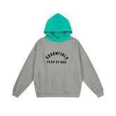 Fear of God Essentials Contrast Hood Arch Logo Pullover Hoodie Heather Gray