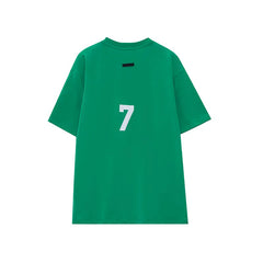 FEAR OF GOD Main Line ABC Letter Plush Cotton T-shirt FOG Summer High Street Loose Men and Women Couple Short Sleeves