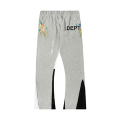 Gallery Dept Grey Color Splash Spliced Flare Sweatpants