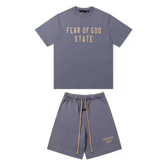 Fear Of God Essentials State Graphic Matching Short Outfit