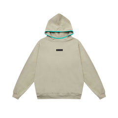 Fear of God Essentials Square Patch Contrast Hood Trim Hoodie Beige