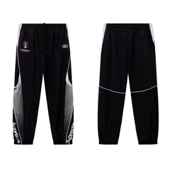 Cross border SUPREME collaboration Ducati racing jacket with zipper and cardigan, jacket with leg binding and casual pants set for men (4)