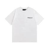 FOG Double Line ESSENTIALS Short sleeved Men's Summer Trendy Brand Couple American Men's White Short sleeved T-shirt Women