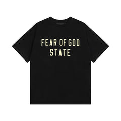 FOG Double Line ESSENTIALS Short Sleeve European and American High Street Loose Summer Couple Round Neck T-shirt Cotton Half Sleeve Men and Women (6)