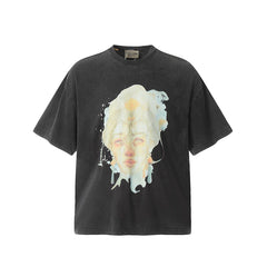 GALLERY DEPT Fashion High Street Retro VTG Washed Vintage Printed Loose Heavy Cotton Short sleeved T-shirt for Men (4)