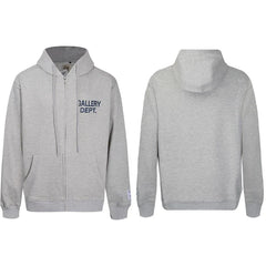 GALLERY DEPT LOGO ZIP UP HOODIE BLACK