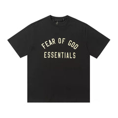 Fear Of God Essentials Logo T-Shirt & Shorts Set – Black Minimalist Streetwear Two Piece Outfit