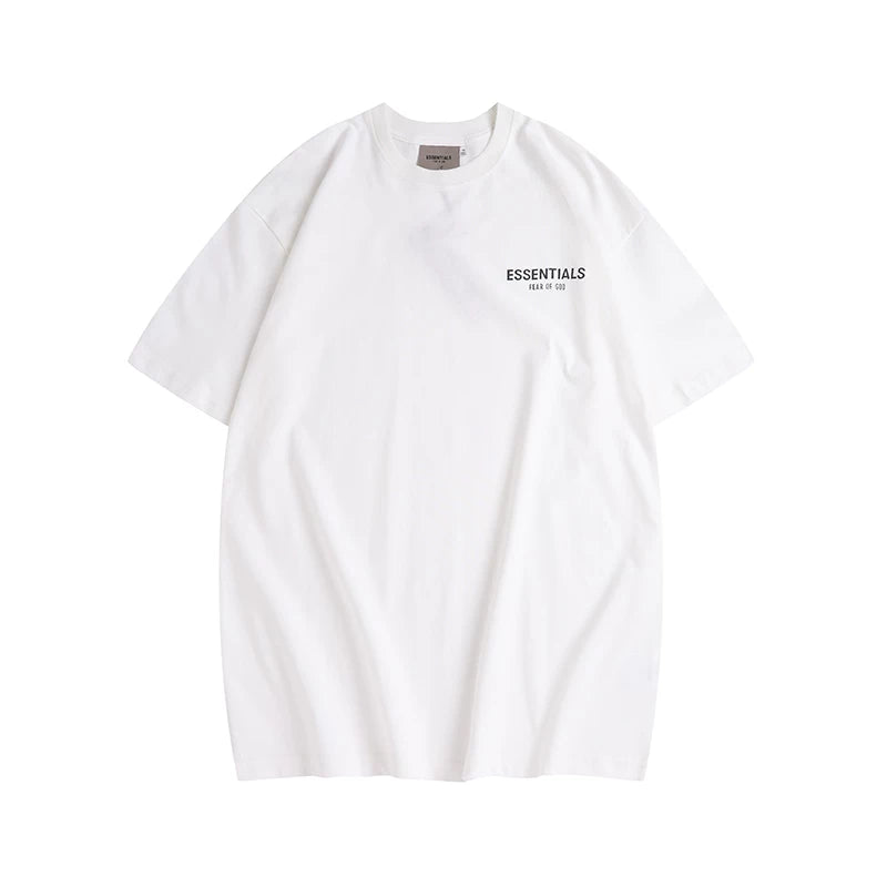 FOG double-line ESSENTIALS short-sleeved small-label letter printing high street loose casual summer half-sleeved men and women T-shirt (1)