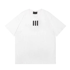 FOG Three Bar Essentials Short Sleeve Men's Trendy Simple American Summer Loose Half Sleeve Top T-shirt Women (1)