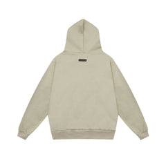 Fear of God Essentials Square Patch Contrast Hood Trim Hoodie Beige