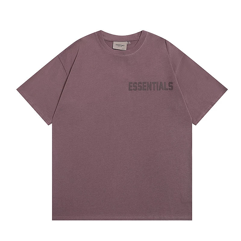 ESSENTIALS Double Line High Street American Loose Couple Trendy Brand FOG Pure Cotton T-shirt Short Sleeve Men's and Women's Summer Top (4)