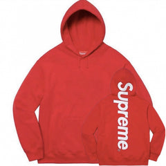Supreme Red Vertical Back Logo Pullover Hoodie