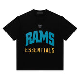 Fear of God Essentials x NFL RAMS Arch Letter Loose Crew Neck Short Sleeve T-Shirt