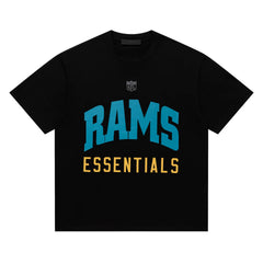 Fear of God Essentials x NFL RAMS Arch Letter Loose Crew Neck Short Sleeve T-Shirt