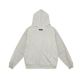 Fear of God Essentials Square Patch Logo Hoodie Heather Gray