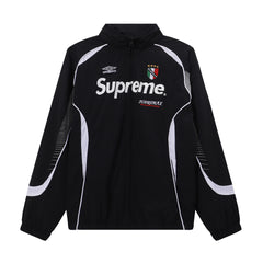 Supreme Racing Zip‑Up Track Jacket Black