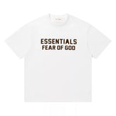 Fear of God Essentials Leopard Print Letter Logo Loose Crew Neck Short Sleeve T-Shirt