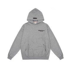 Fear Of God Essentials Heather Grey Chest Text Logo Hooded Sweatshirt