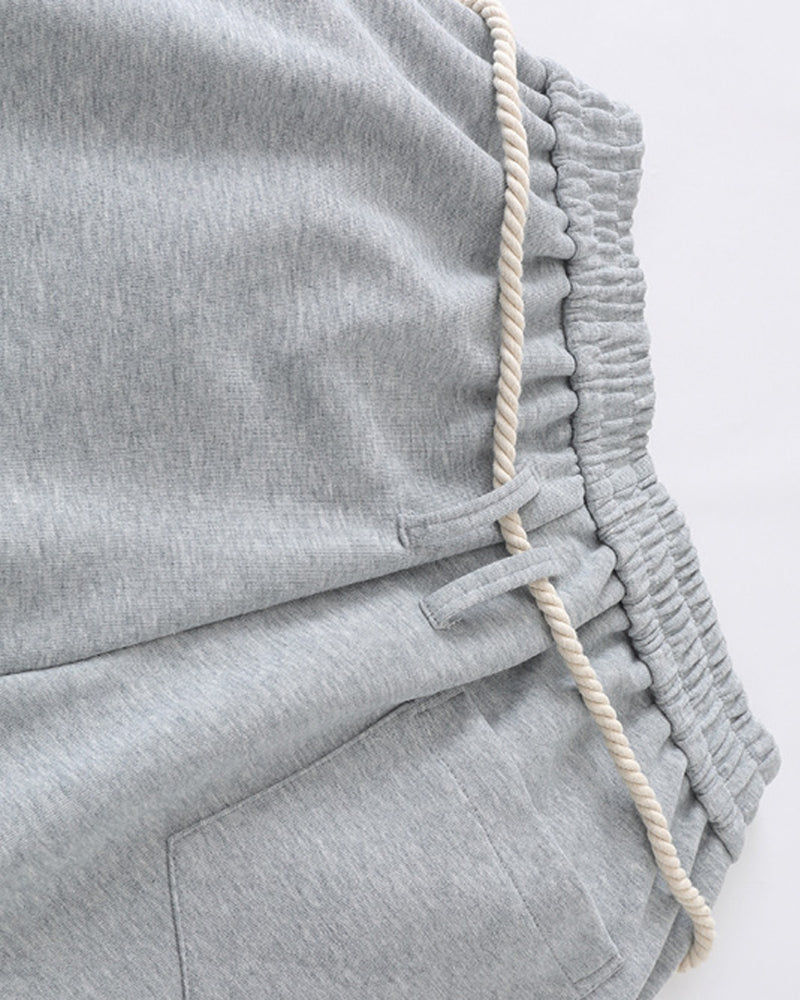 Color-blocked straight-leg sweatpants