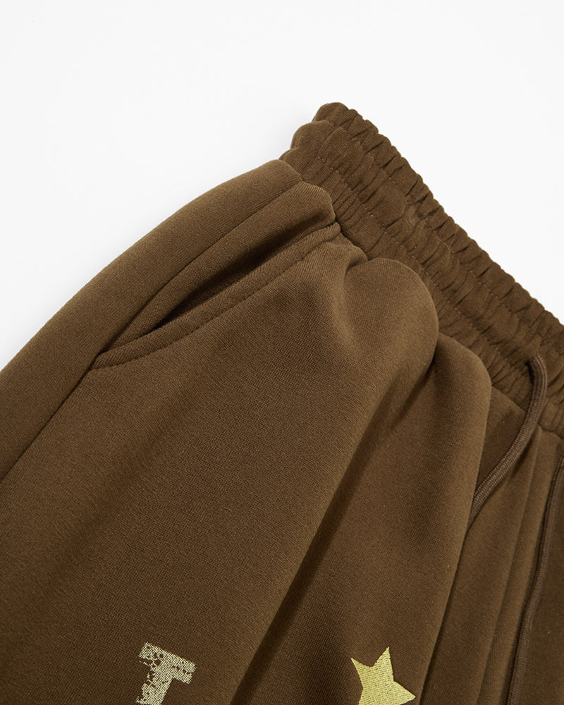 Retro letter casual pants