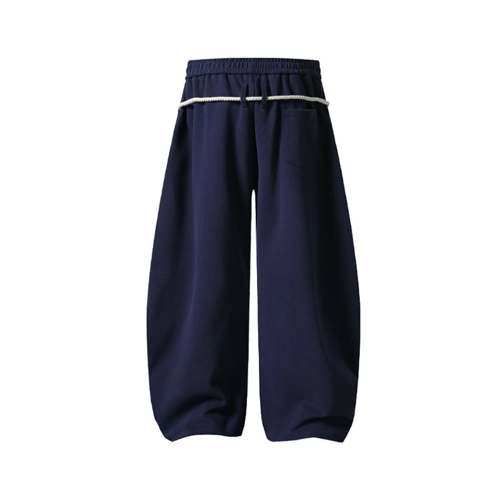 Color-blocked straight-leg sweatpants