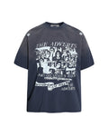Distressed Print Short-Sleeve