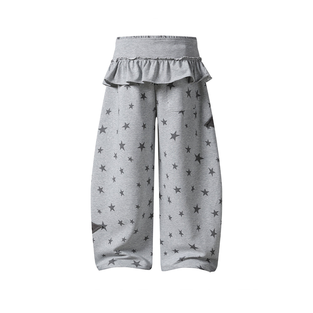 Patchwork color-blocked casual pants
