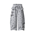 Patchwork color-blocked casual pants