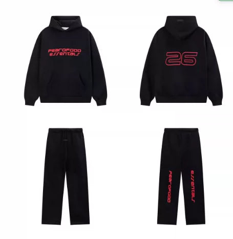 ESSENTIALS Racing Graphic Hoodie Tracksuit Set